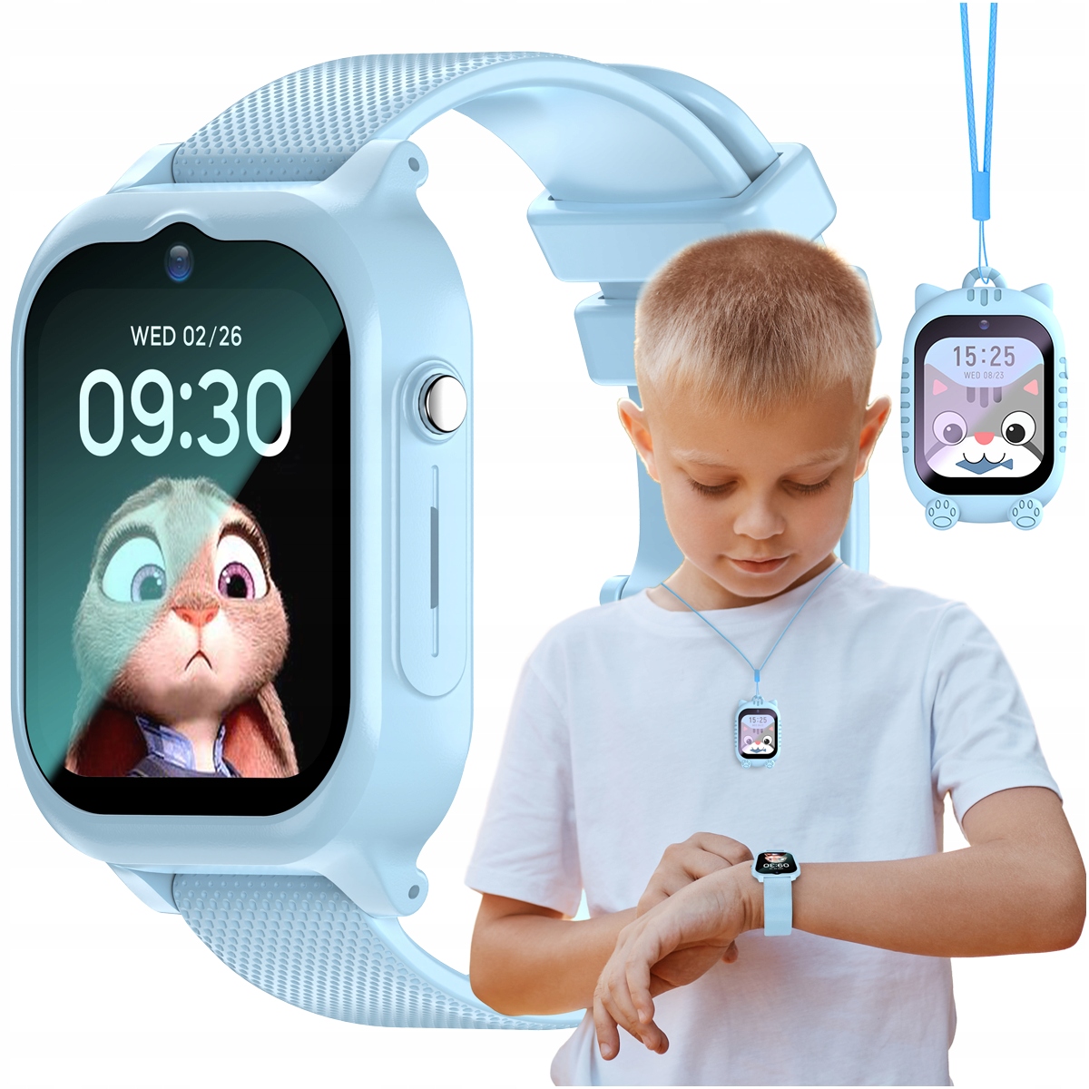 Inteligentné hodinky pre deti JG Smart Detské hodinky KidWatch GPS 4G LTE VIDEO modré